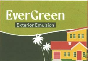 EVERGREEN EXTERIOR EMULSION (and logo) trademark logo