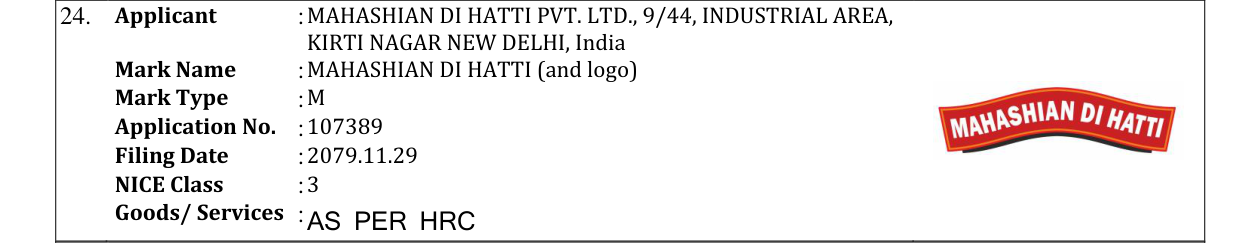 Original bulletin entry for MAHASHIAN DI HATTI (and logo)