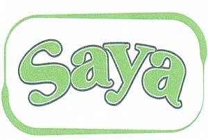 SAYA (and logo) trademark logo