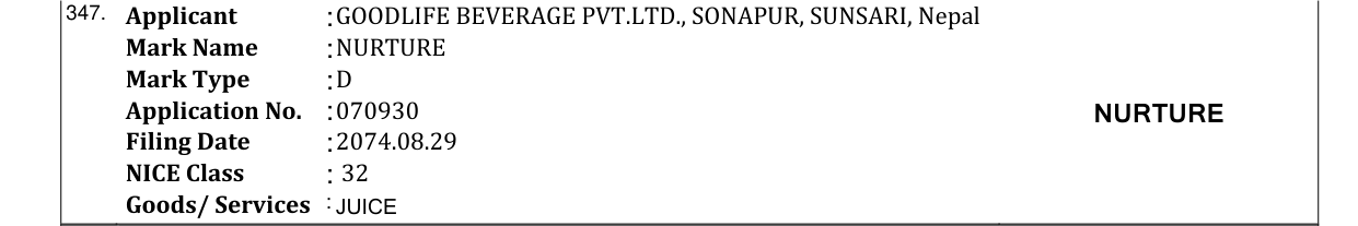 Original bulletin entry for NURTURE