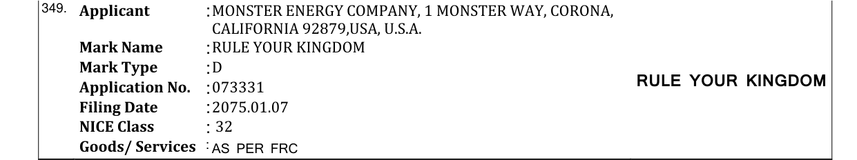 Original bulletin entry for RULE YOUR KINGDOM