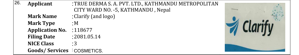 Original bulletin entry for Clarify (and logo)