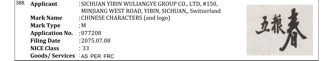 Original bulletin entry for CHINESE CHARACTERS (and logo)