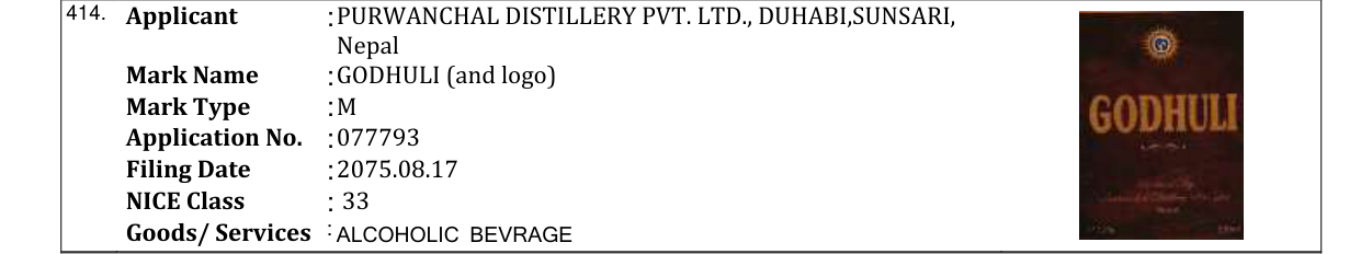 Original bulletin entry for GODHULI (and logo)