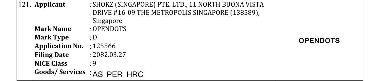 Original bulletin entry for OPENDOTS