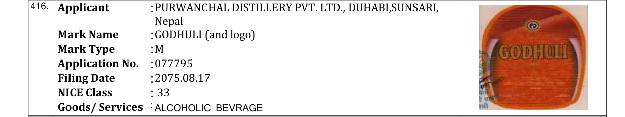 Original bulletin entry for GODHULI (and logo)