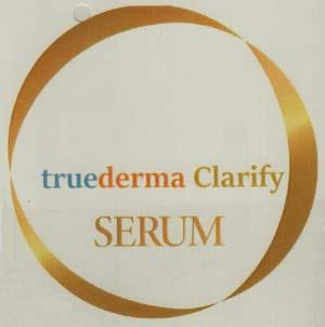 TRUEDERMA CLARIFY SERUM (and logo) trademark logo