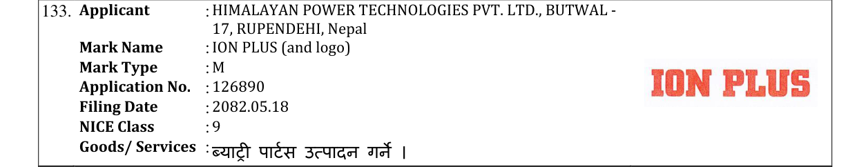 Original bulletin entry for ION PLUS (and logo)