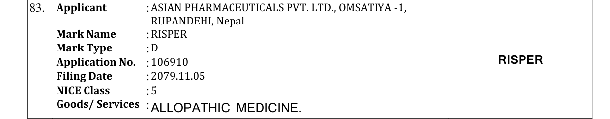 Original bulletin entry for RISPER