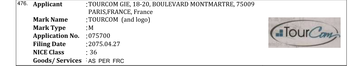 Original bulletin entry for TOURCOM (and logo)