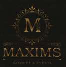 MAXIMS BANQUET & EVENTS (and logo) trademark logo