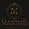 MAXIMS BANQUET & EVENTS (and logo) trademark logo