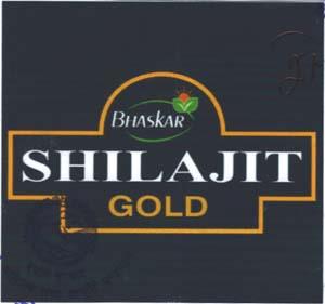 BHASKAR SHILAJIT GOLD (and logo) trademark logo