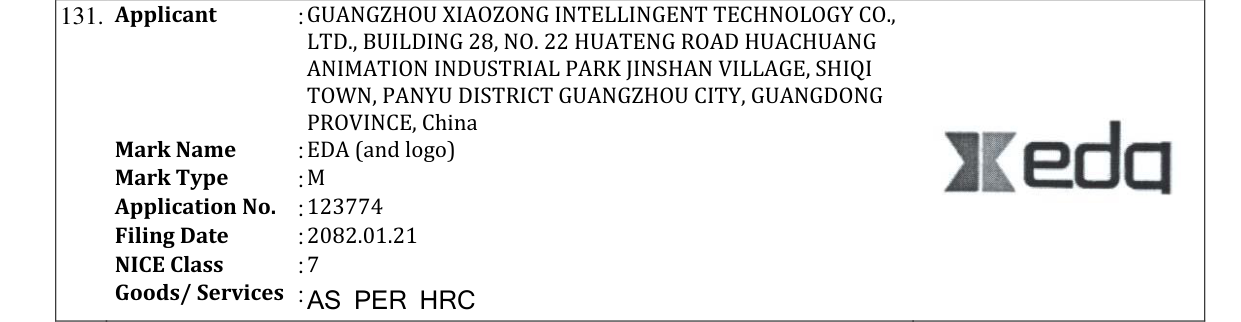Original bulletin entry for EDA (and logo)