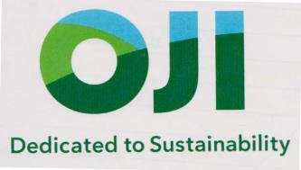 OJI Dedicated to Sustainability (and logo) trademark logo