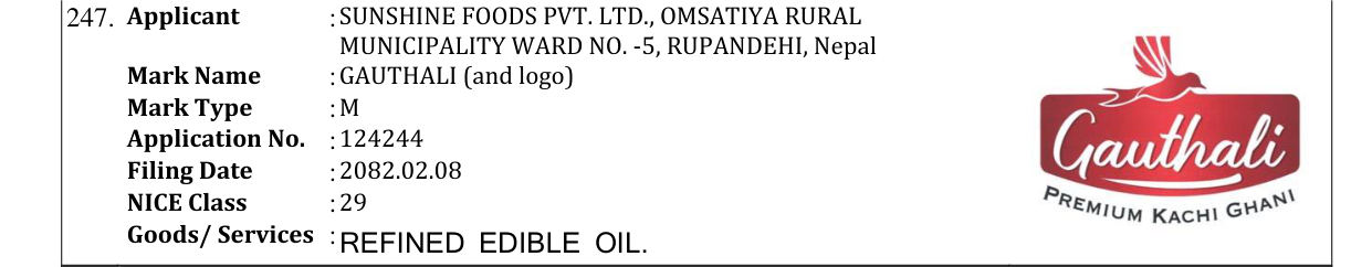 Original bulletin entry for GAUTHALI (and logo)
