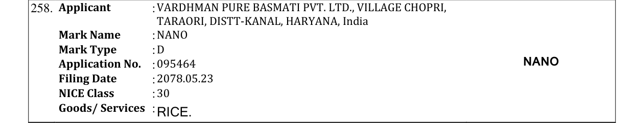 Original bulletin entry for NANO