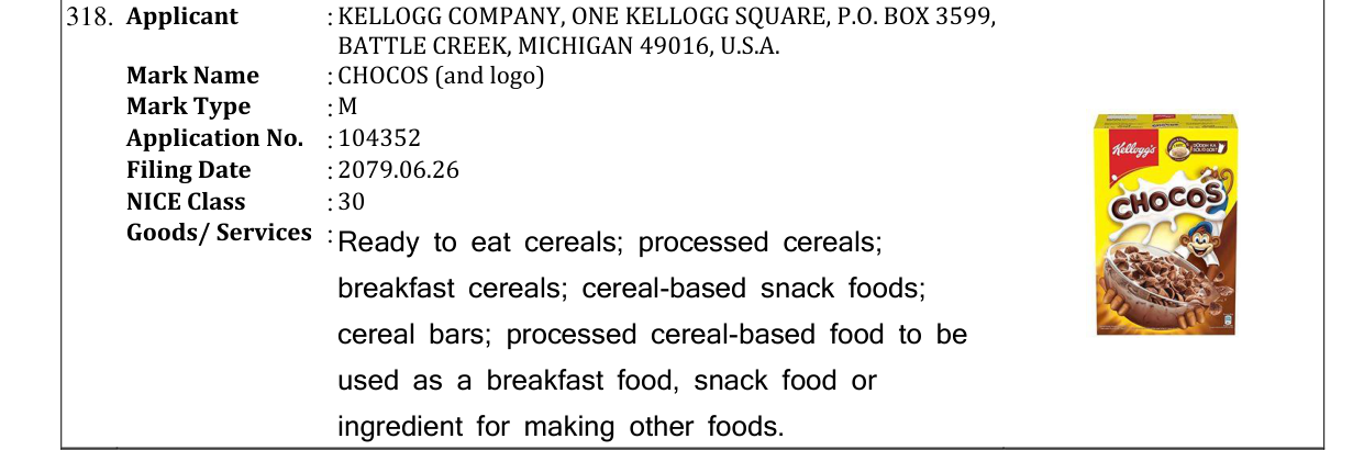 Original bulletin entry for CHOCOS (and logo)