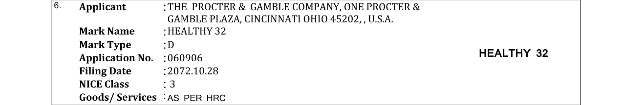 Original bulletin entry for HEALTHY 32