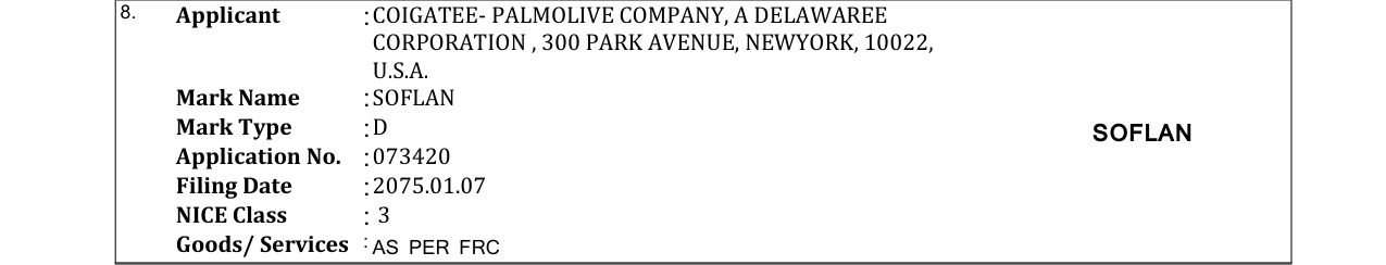 Original bulletin entry for SOFLAN