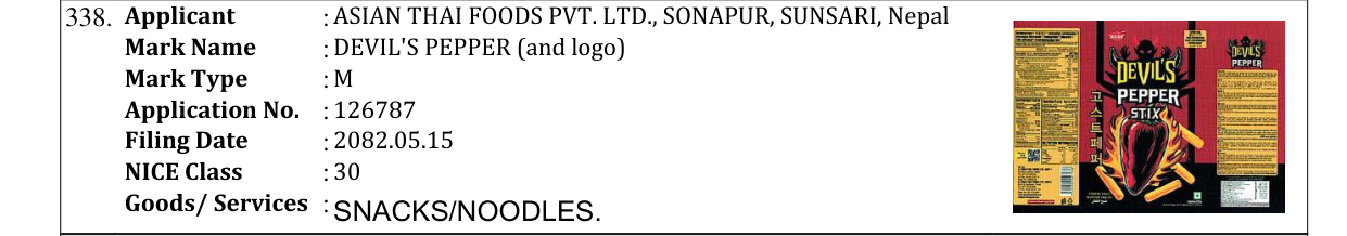 Original bulletin entry for DEVIL'S PEPPER (and logo)