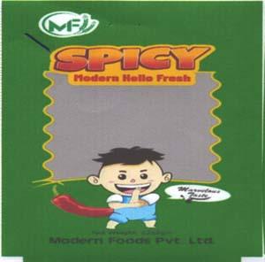MF SPICY MODERN HELLO FRESH (and logo) trademark logo