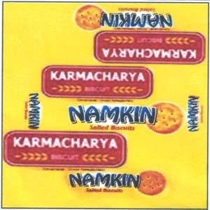 KARMACHARYA NAMKIN (and logo) trademark logo