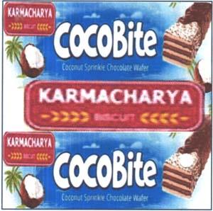 KARMACHARYA COCO BITE (and logo) trademark logo
