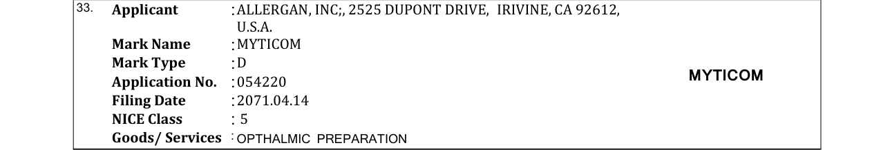 Original bulletin entry for MYTICOM