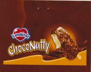 LOVE BIRDS CHOCONUTTY (and logo) trademark logo