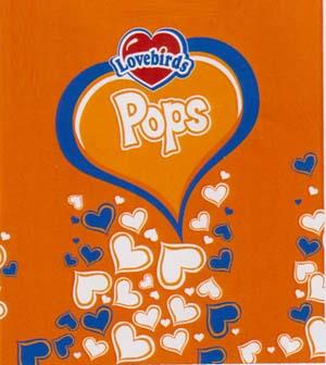 LOVE BIRDS P0PS (and logo) trademark logo