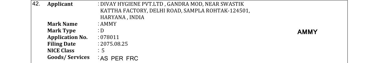 Original bulletin entry for AMMY