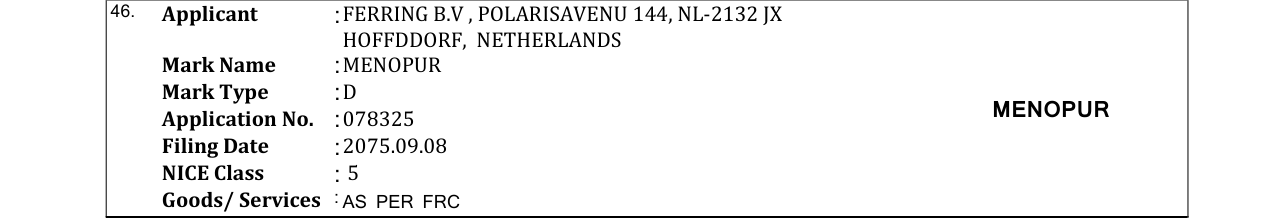 Original bulletin entry for MENOPUR