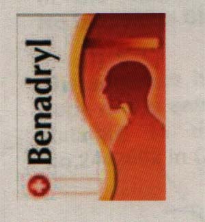 BENADRYL BOTTLE (and logo) trademark logo