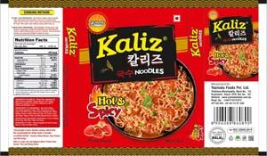 KALIZ HOT & SPICY (and logo) trademark logo