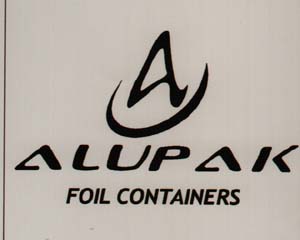 ALUPAK FOIL CONTAINERS (and logo) trademark logo
