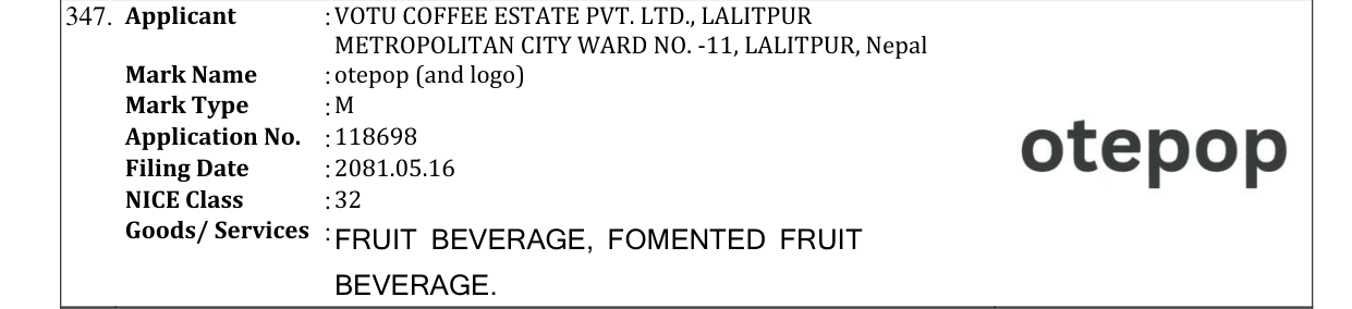Original bulletin entry for otepop (and logo)