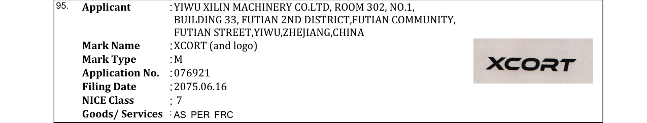 Original bulletin entry for XCORT (and logo)