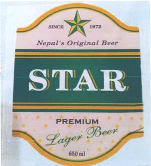 STAR PREMIUM LAGER BEER (and logo) trademark logo