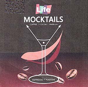 LIFE MOCKTAILS (and logo) trademark logo