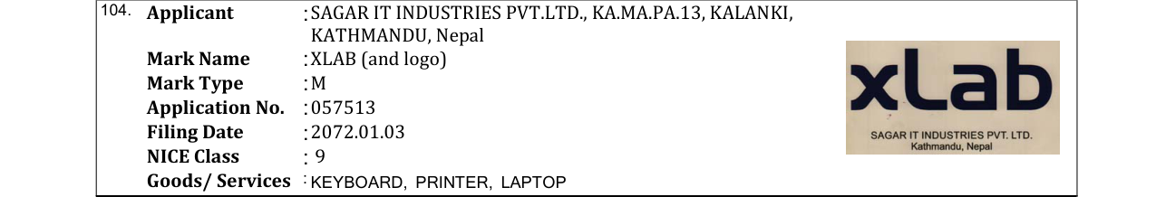 Original bulletin entry for XLAB (and logo)