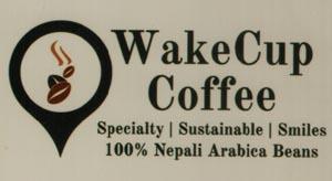 WAKECUP COFFEE (and logo) trademark logo