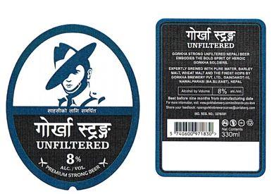GORKHA STRONG UNFILTERED (and logo) trademark logo