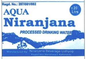 AQUA NIRANJANA (and logo) trademark logo