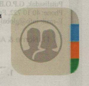 CONTACTS ICON (iOS 11) (and logo) trademark logo
