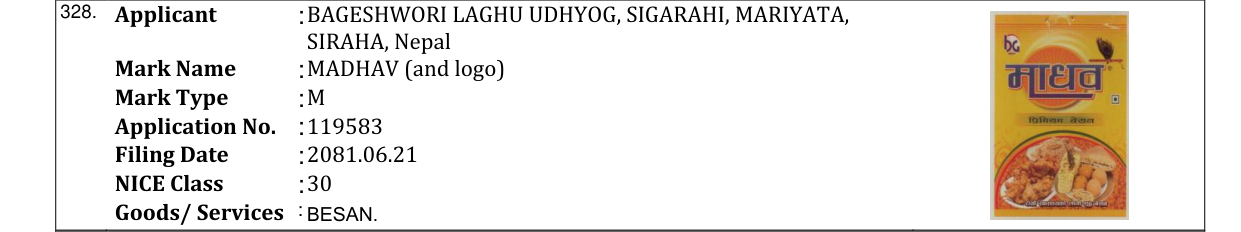 Original bulletin entry for MADHAV (and logo)