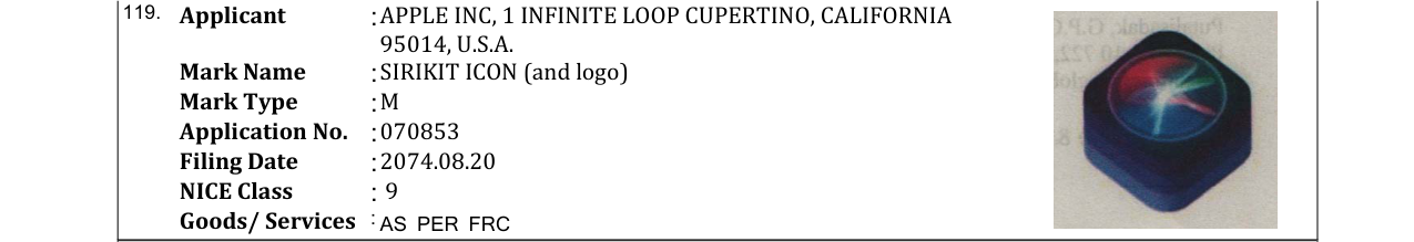 Original bulletin entry for SIRIKIT ICON (and logo)