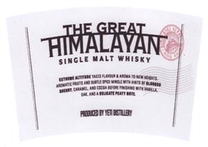 THE GREAT HIMALAYAN SINGLE MALT (and logo) trademark logo