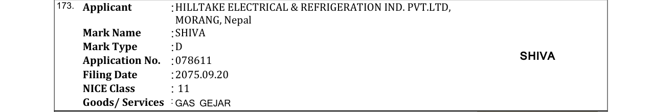 Original bulletin entry for SHIVA
