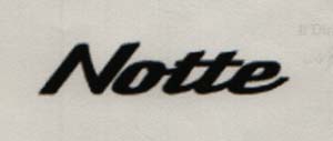 NOTTE (and logo) trademark logo